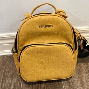 Steve Madden Yellow Mini Backpack Purse Bag